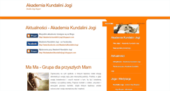 Desktop Screenshot of akademiakundalini.pl