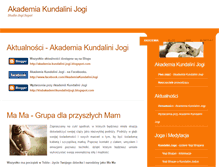 Tablet Screenshot of akademiakundalini.pl
